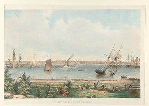 Vista de New Bedford. / Do Forte perto de Fairhaven de Fitz Henry Lane