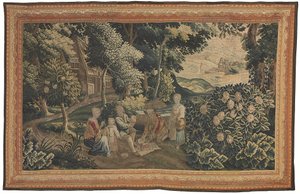 Uma tapeçaria pastoral flamenga, início do século XVIII (têxtil) de Flemish School