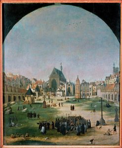 Cemitério e Igreja dos Inocentes de Flemish School