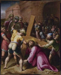 Cristo na estrada para o Calvário (óleo sobre cobre)