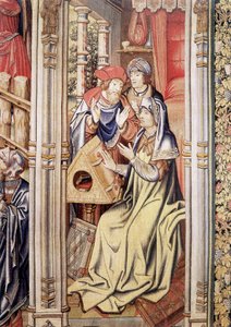A cortina de David (detalhe), fac-símile da Tapeçaria da Escola de Bruxelas (1510-1515). de Flemish School