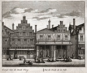 Delft, Países Baixos. (gravura de Flemish School