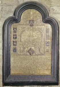 Epitáfio de François van Wychhuus, final do século XVI (latão) de Flemish School