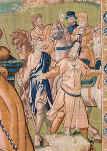 Tapeçaria flamenga. É oferecida uma coroa a Alexander. Atelier de Oudenaarde. 384x316cm. Inv (83024)-5 / 00009. Século XVII. de Flemish School