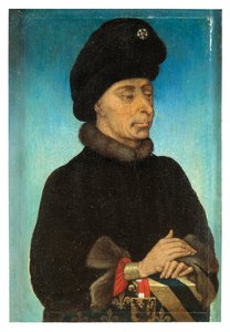 John The Fearless, Duque de Borgonha (óleo sobre painel) de Flemish School