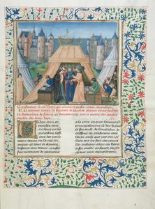 MS W201 f.147 Tratado de Paz de Chroniques dAngleterre (Vol.IV) 1475-80 (tempera sobre velino) de Flemish School