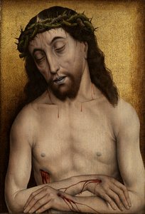 Homem de Dores (óleo sobre painel) de Flemish School