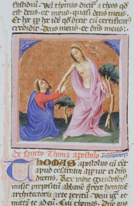 Sra. Gen 1111 Página da Legenda Aurea, Bruges, c.1400-10 de Flemish School