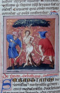 Sra. Gen 1111 Página da Legenda Aurea, Bruges, c.1400-10 de Flemish School