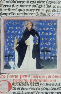 Sra. Gen 1111 Página da Legenda Aurea, Bruges, c.1400-10 de Flemish School
