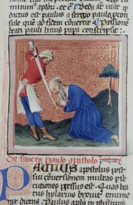 Sra. Gen 1111 Página da Legenda Aurea, Bruges, c.1400-10 de Flemish School