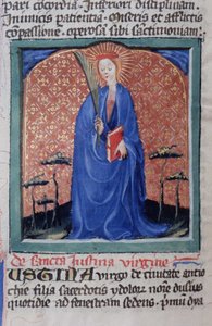 Sra. Gen 1111 Página da Legenda Aurea, Bruges, c.1400-10 de Flemish School