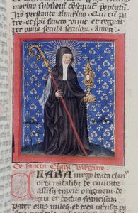Sra. Gen 1111 Página da Legenda Aurea, Bruges, c.1400-10 de Flemish School