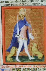 Sra. Gen 1111 Página da Legenda Aurea, Bruges, c.1400-10 de Flemish School