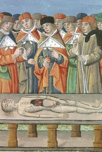 Sra. Hunter 9 f.36r Dissection, de De Medina Fen I. II, por Avicena (980-1037) de Flemish School