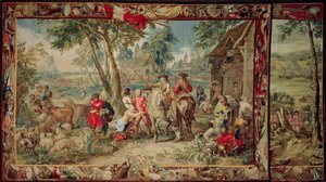 Pillage, da série The Military Science, Workshop de Judocus de Vos, c.1715-24 de Flemish School
