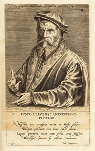 Retrato de Joos van Cleve, pintor flamengo, activo em Antuérpia, cerca de 1485-1540 de Flemish School