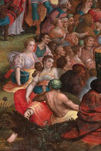 A pregação de João no deserto de Flemish School
