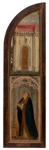 Painel direito de Madonna e Petrus Wijts (óleo sobre painel) de Flemish School