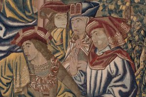 Tapeçaria A Redenção do Homem (têxtil) de Flemish School