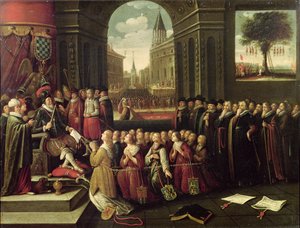 A Tirania do Duque de Alba (óleo sobre tela) de Flemish School