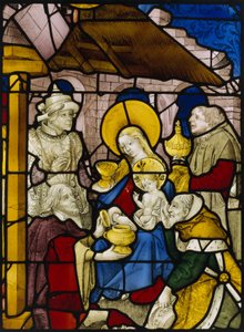 Janela que representa a Adoração dos Reis (vitral) de Flemish School