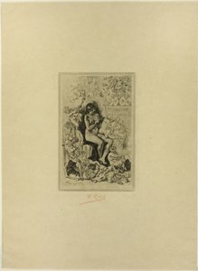 Frontispício para Rimes de Joie de Félicien Rops