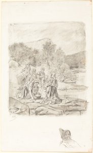 Lavadeiras, c.1884-1887. de Félicien Rops