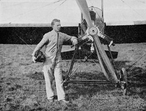Corrida aérea Londres-Paris: o vencedor, Sr. WL Brock, o piloto americano, 1914, 1934