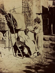 Álbum Damas et Baalbek: Barber Sírio de Félix Bonfils