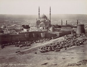 Cairo perto do Mokkatam, década de 1870. de Félix Bonfils