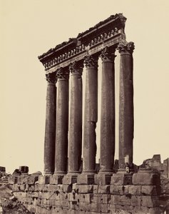 Grandes colunas do Templo do Sol (Balbek) de Félix Bonfils