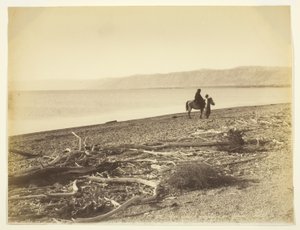 Mar Morto e Montanhas da Judéia. Palestina (O Mar Morto e as Montanhas da Judéia, Palestina) de Félix Bonfils