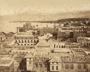 Vista panorâmica de Beirute, Líbano de Félix Bonfils