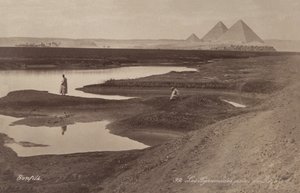 Pirâmides de Gizé, c.1900 (foto) de Félix Bonfils
