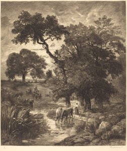 Tarde de Félix Bracquemond after Théodore Rousseau