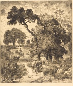 Tarde de Félix Bracquemond after Théodore Rousseau