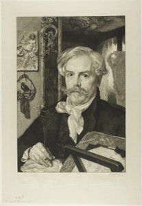 Retrato de Edmond de Goncourt de Félix Henri Bracquemond