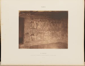 El-Fourdjeh. Arquitetura hipogeana - Pintura interior da parede direita de Félix Teynard