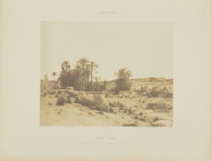 Karnak (Tebas). Avenida das Esfinges - Vista geral a partir do ponto G de Félix Teynard