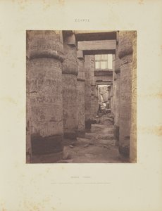 Karnak (Tebas). Palácio - Salão Hipostilo - Vista transversal a partir do ponto K de Félix Teynard