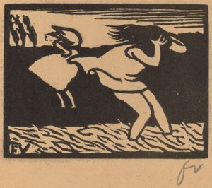 Banhistas apanhados em uma tempestade, 1893. de Félix Vallotton
