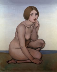 Banhista agachado de Félix Vallotton