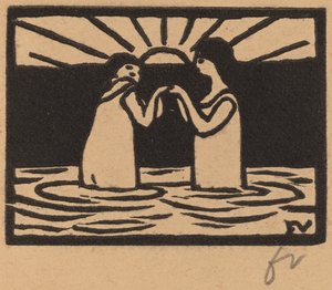 Jogando no Sun Jeux au soleil, 1893. de Félix Vallotton