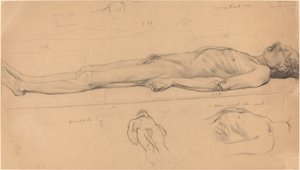 O Estudo do Cadáver para o Cristo Morto, 1893. de Félix Vallotton