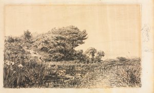 Borda do pântano em Couronne, 1863. de Félix Ziem