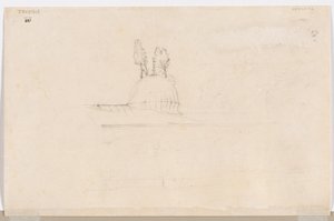 Esboço para Pavilhão Perto de uma Mesquita (verso) de Félix Ziem