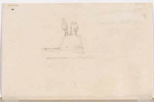 Esboço para o pavilhão perto de uma mesquita, de 1800. de Félix Ziem
