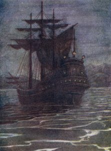 Navio Pirata, a casa do velho Gancho (litografia a cores)