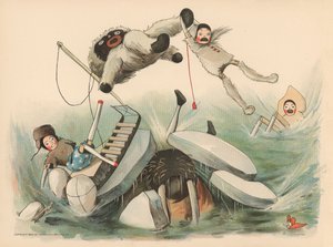 Ilustração para as aventuras polares de Golliwoggs
